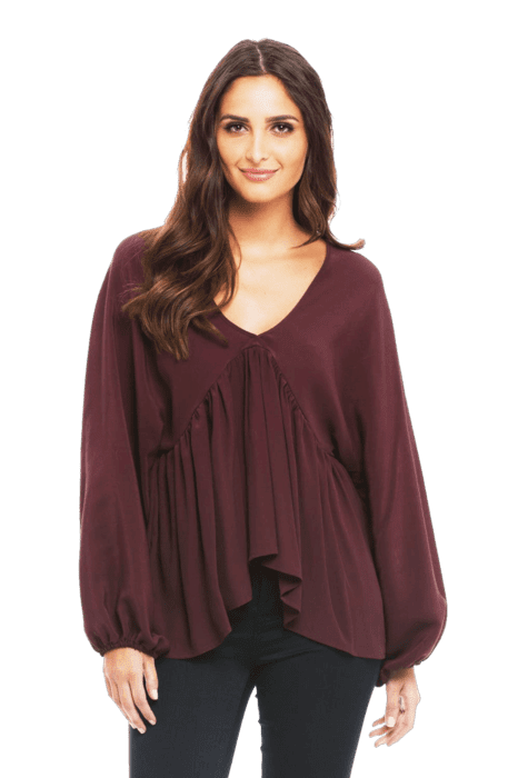 Bold Flowy A-line Top